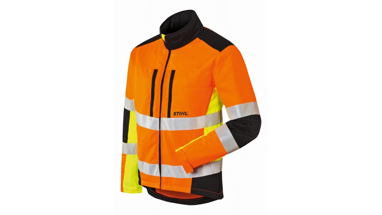 Work jacket with reflectors for high visibility