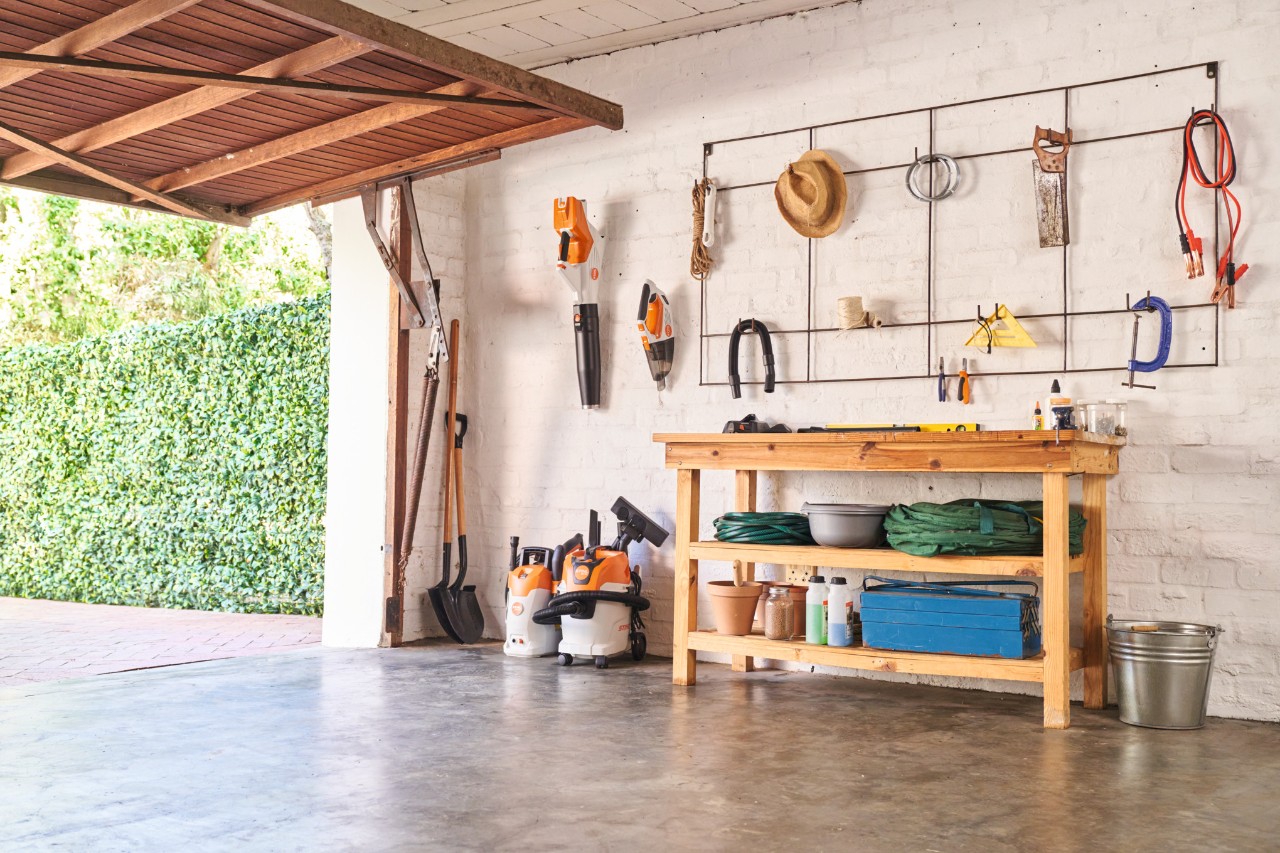 a tidy garage